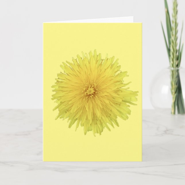 Proud Dandelion Blume - transparent. Karte (Vorderseite)