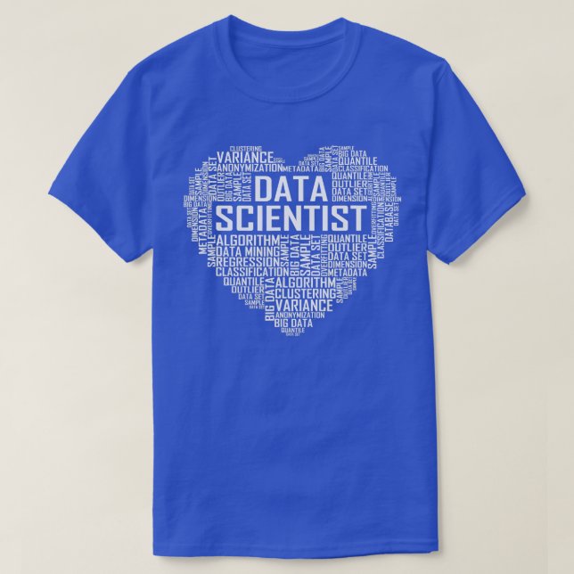 Proud Data Scientists Herzgeschenk Datenwissenscha T-Shirt (Design vorne)