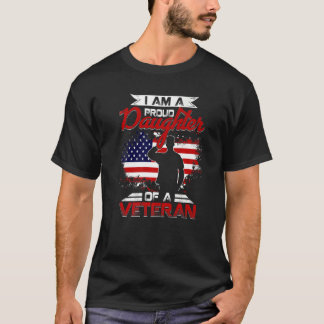 Proud Daughter Veteran Nothing Scares Patriotic Ve T-Shirt