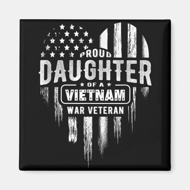 Proud Daughter Vietnam Vet Vater Veterans Day Amer Magnet (Vorne)