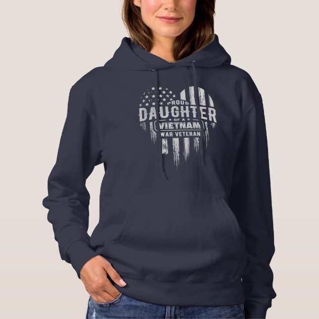 Proud Daughter Vietnam Vet Vater Veterans Day Hoodie (Vorderseite)