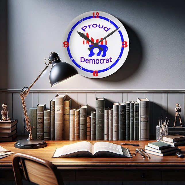Proud Democrat Runde Wanduhr (Von Creator hochgeladen)