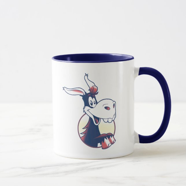 Proud-Demokrat Funny Donkey Patriotische Tasse (Rechts)