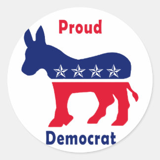 Proud-Demokrat Runder Aufkleber