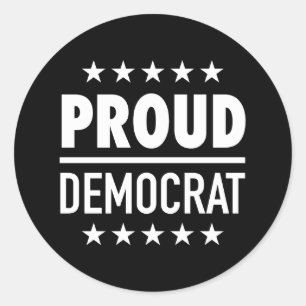 Proud-Demokrat Runder Aufkleber