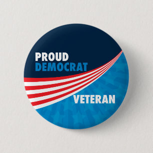 Proud-Demokrat Veteran Button