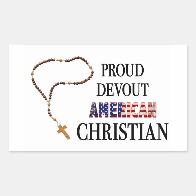 Proud Devout American Christian Sticker (Vorderseite)