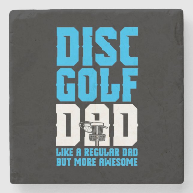 Proud Disk Golf Vater Steinuntersetzer (Vorderseite)
