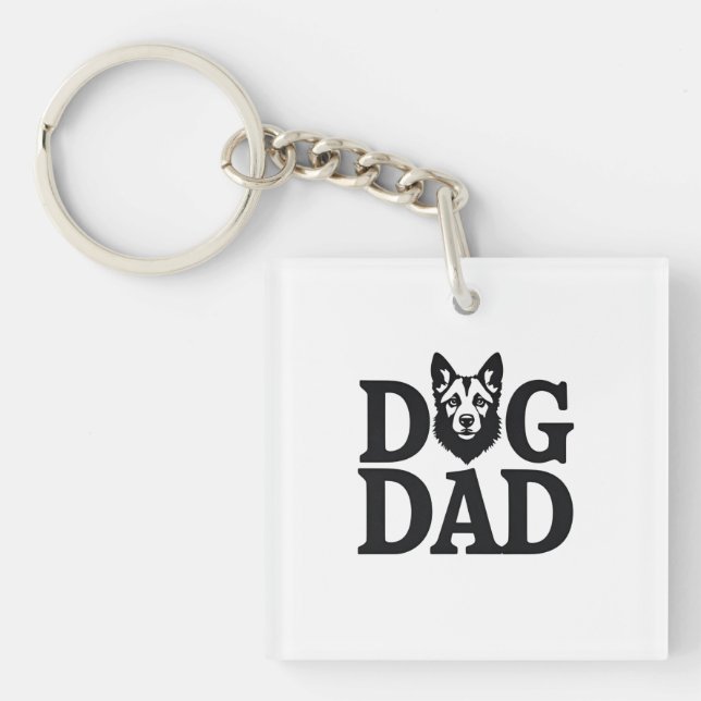Proud Dog Dad Apparel & Accessories Schlüsselanhänger (Vorderseite)