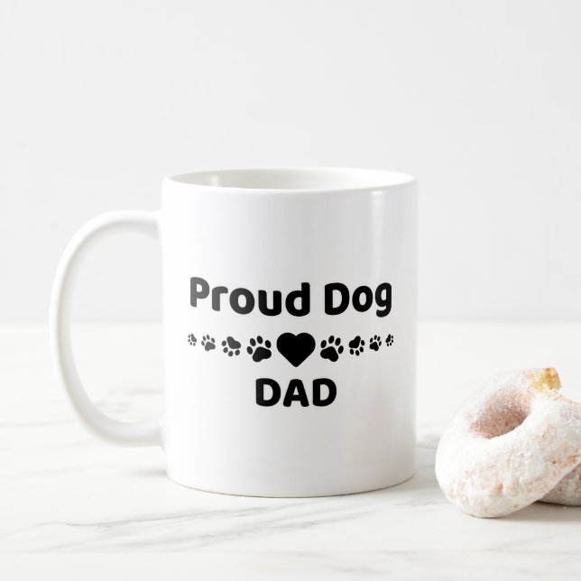 Proud Dog Dad Coffee Mug Kaffeetasse (Mit Donut)