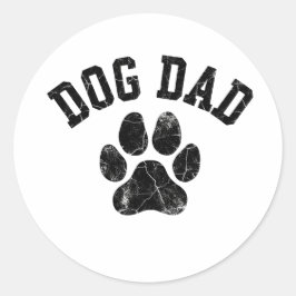 Proud Dog Dad Funny Dog Lover Runder Aufkleber