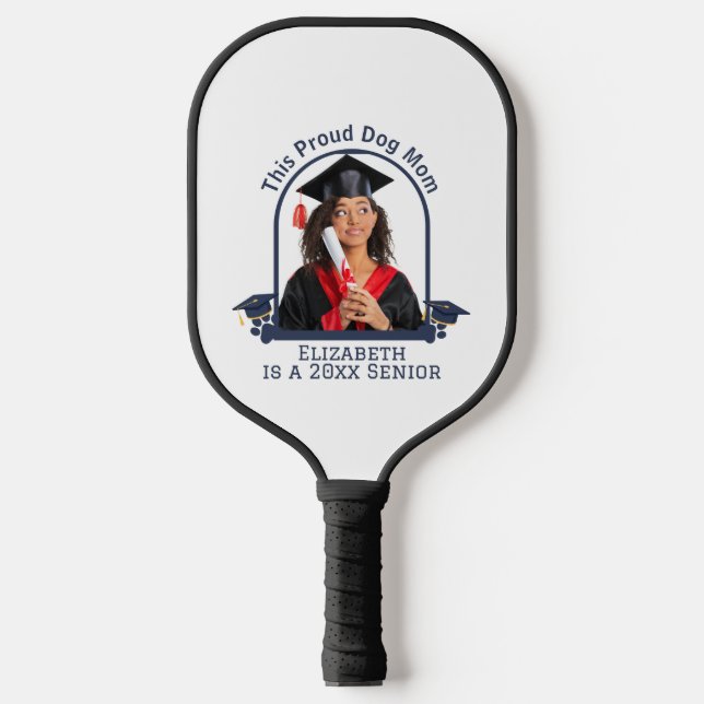 Proud Dog Mum ist ein Senior - Custom Abschluss Pickleball Schläger (Vorderseite)