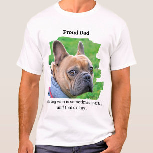 Proud Dog Vater Funny Personalisiert Pet Foto T-Shirt