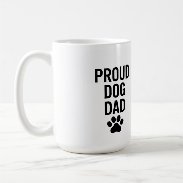 Proud Dog Vater - Funny Pet Lover Geschenk für Män Kaffeetasse (Links)