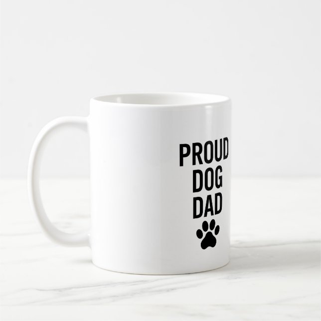 Proud Dog Vater - Funny Pet Lover Geschenk für Män Kaffeetasse (Links)