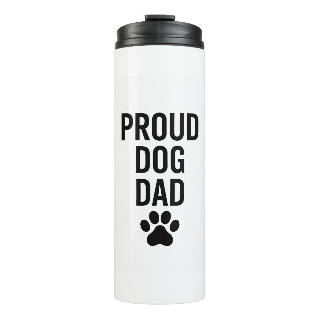 Proud Dog Vater - Funny Pet Lover Geschenk für Män Thermosbecher (Vorderseite)