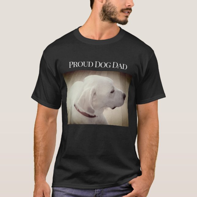 Proud Dog Vater Niedlich White Labrador Mix Dog Pr T-Shirt (Vorderseite)