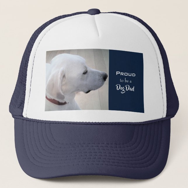 Proud Dog Vater Niedlich White Labrador Mix Dog Pr Truckerkappe (Vorderseite)
