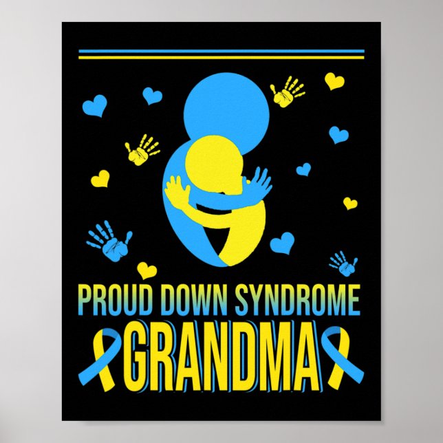 Proud-Down-Syndrom Oma-Down-Syndrom Poster (Vorne)