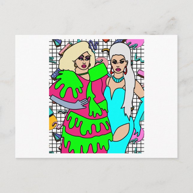 Proud Drag Queen Inspiriert Postkarte (Vorderseite)