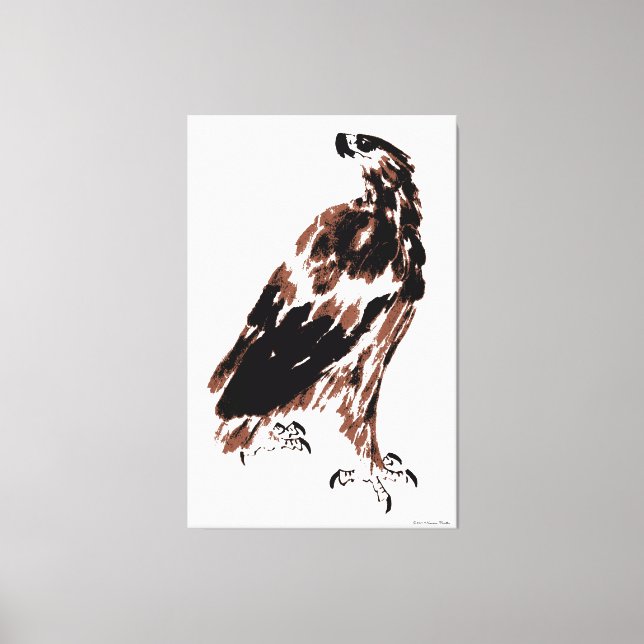 Proud Eagle Wrapped Canvas Leinwanddruck (Vorderseite)