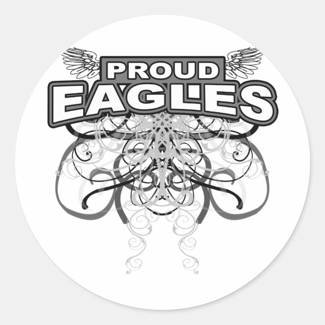 Proud Eagles Runder Aufkleber (Vorderseite)