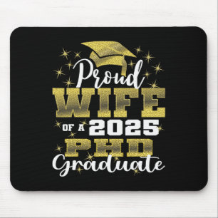 Proud-Ehefrau CL of 2025 Phd Graduate Doctorate Gr Mousepad
