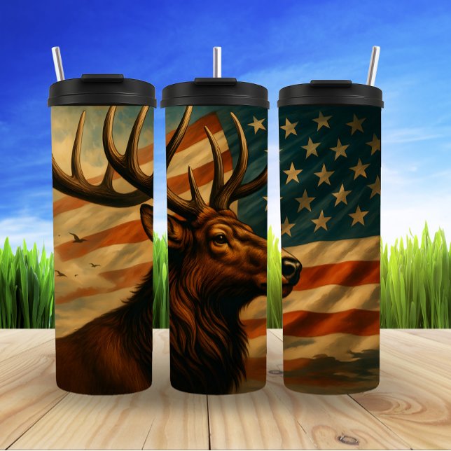 Proud Elk, American Spirit Art Thermosbecher (Von Creator hochgeladen)
