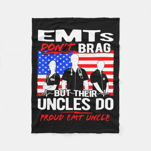Proud Emt Uncle - Funny Ems Family Quote Emts Don' Fleecedecke (Vorderseite)