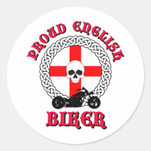 Proud English Biker Runder Aufkleber