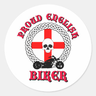 Proud English Biker Runder Aufkleber