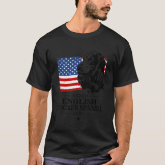 Proud English Cocker Spanisch Mama American Flag P T-Shirt