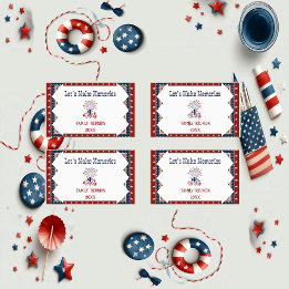 Proud Family Wiedersehen 4. Juli Stars Firecracker Rechteckiger Aufkleber