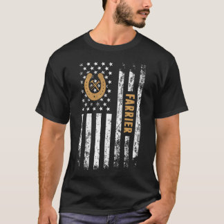 Proud Farrier Miracle Job Titel American Flag T-Shirt