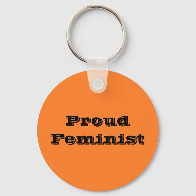 Proud Feminist Schlüsselanhänger (Vorderseite)