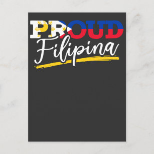 Proud Filipina Pride Philippines Woman Girl Postkarte