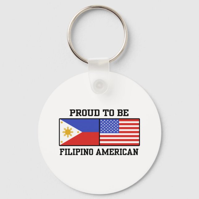 Proud Filipino American Schlüsselanhänger (Vorderseite)