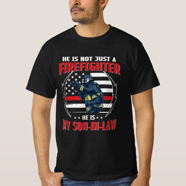 Proud Firefighter Son-in-Law T-Shirt (Vorderseite)