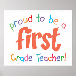 Proud First Grade Lehrer Poster Print