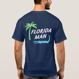 Proud Florida Man Alligator und Palm Tree T-Shirt