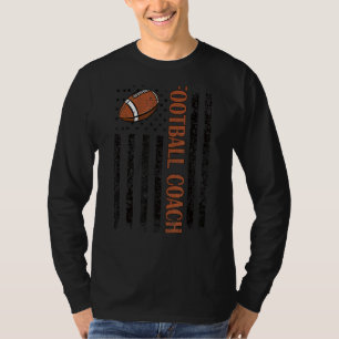 Proud Football Coach US Flag Football Gecoacht T-Shirt