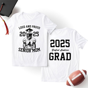 Proud Football-Mama   Unterstützung für Senioren Tri-Blend Shirt