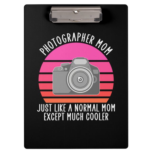Proud Fotograf Mama Klemmbrett (Vorderseite)