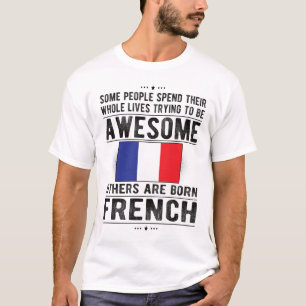 Proud Französisch Flagge Frankreich Erbe Französ T-Shirt