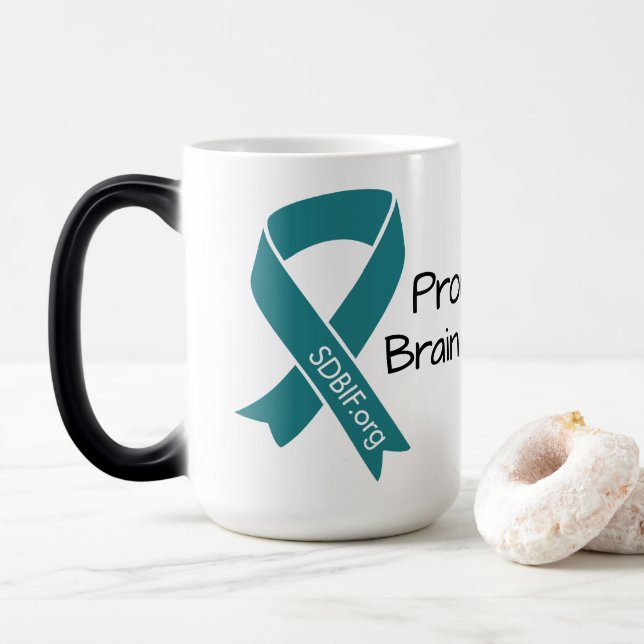 Proud Friend of Brain Injury Erholung 15oz Tasse (Mit Donut)