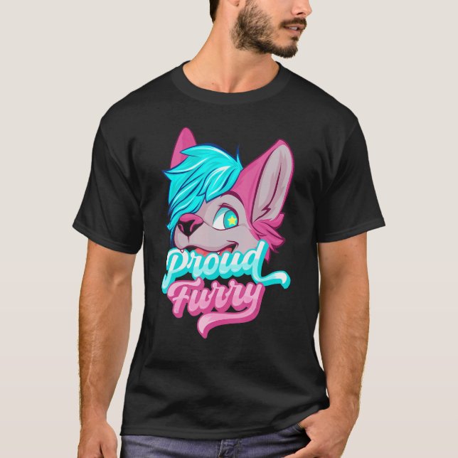 Proud Furry Fandom Cosplay Animal Furries Furries  T-Shirt (Vorderseite)