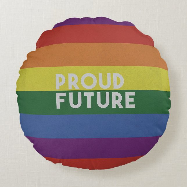 Proud Future Round Pillow Rundes Kissen (Vorderseite)