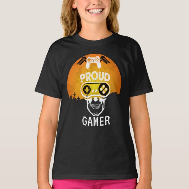 PROUD GAMER - HALLOWEEN SPIELE-NERD T-Shirt (Vorderseite)