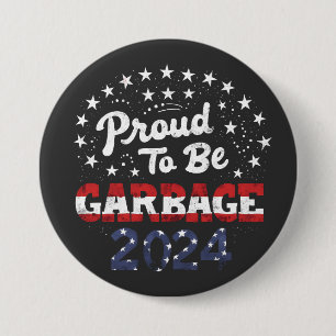 Proud Garbage Puerto Rico Latinos für Trump Button