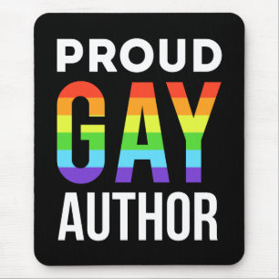 Proud Gay Autor Writer Pride LGBTQ Mousepad